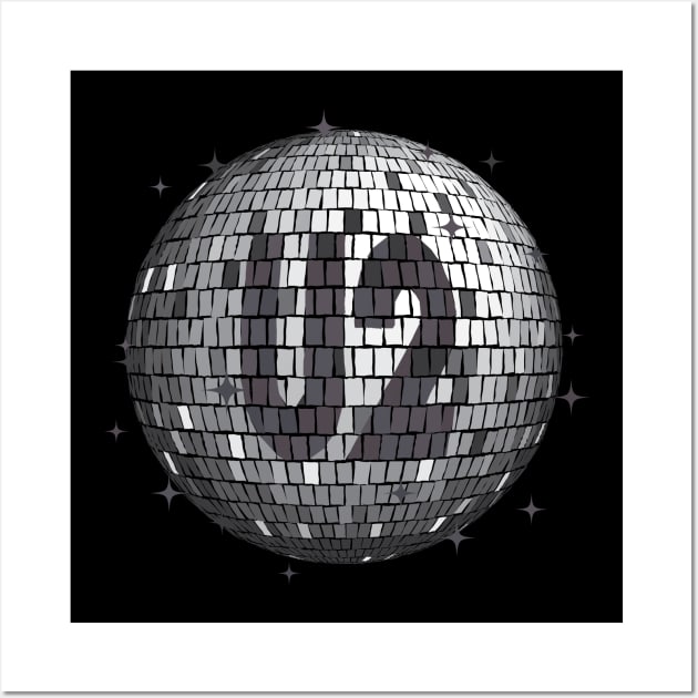 U2 Disco Ball | Monochromatic Wall Art by Rad Love